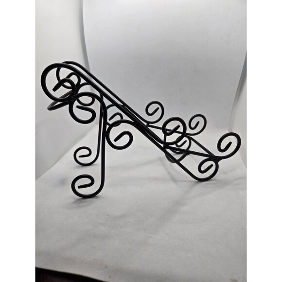 Wrought Iron Rack Wine Rack Black Scroll Decor Design 1 bottle Table stand - Picture 1 of 5